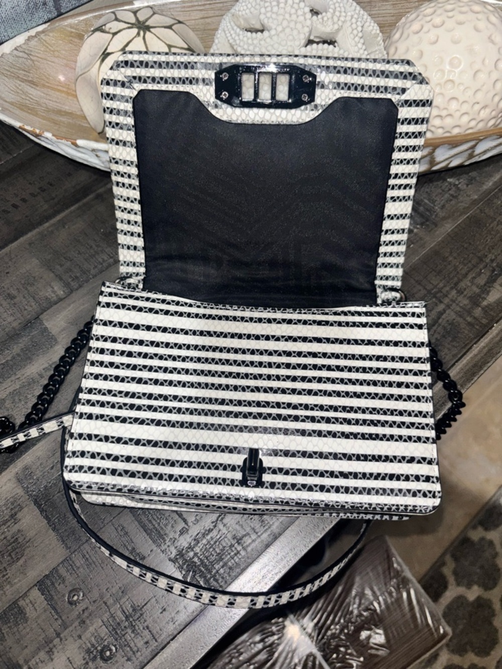Rebecca Minkoff Striped Snake Small Love Crossbody - Picture 11 of 15